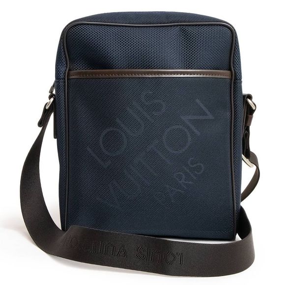 Louis Vuitton Citadan NM Crossbody Bag Shoulder Bag Blue Brown - Picture 1 of 8